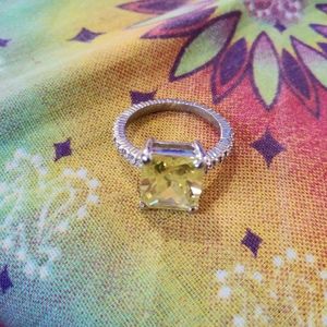 Faux Green Diamond Ring